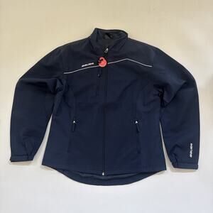 Bauer Team Hockey Jacket Long Sleeve Full Zip Blue Pockets WOMENS Medium